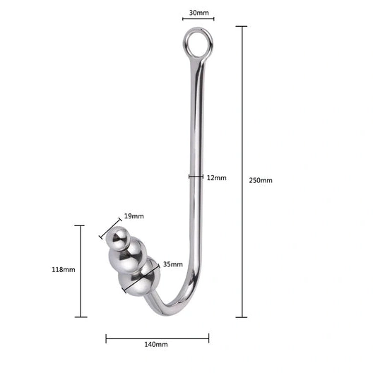 Anal Hook Collar with Beaded and 5334 Cuffs Elegant 0122